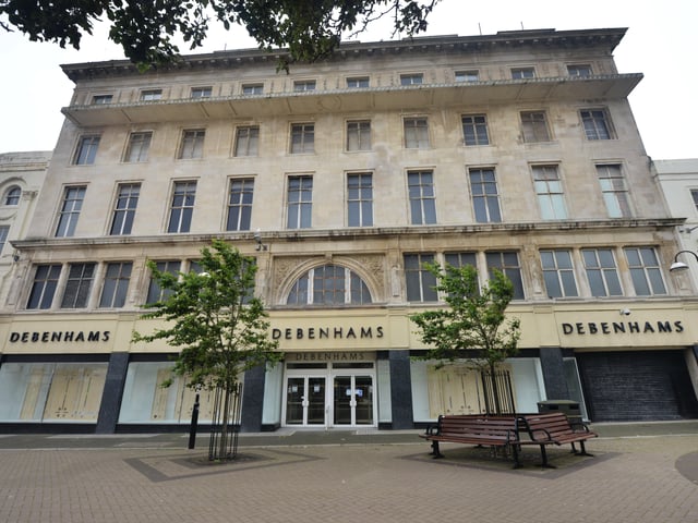 The old Debenhams site in Hastings - Robertson Street SUS-220224-133927001