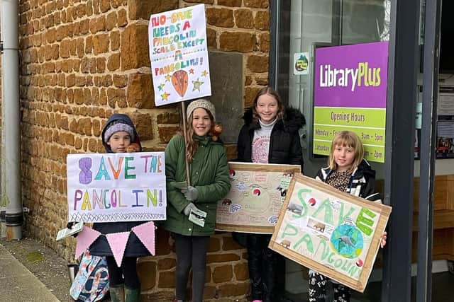 Left to right: Phoebe Ideson (aged eight), Jessica Ideson (aged 10), Maisie Deacon (aged 11) and Beatrice Deacon (aged 8).
