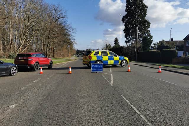 Police have closed the road. Photo: Logan Macleod.