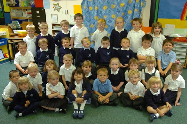 reception class at Little Paxton school, little Paxton, nr St Neots