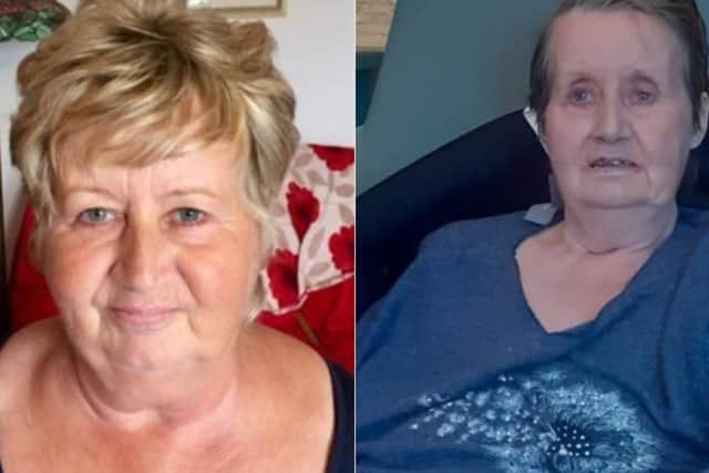 Linda Reynolds, 69, pictured in March 2021 and then February 2022.