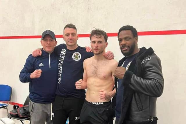 Left to right: Dad Danny McCamley, Nak Soo John 'JB' Graham, Tom Lancaster and Jefferson George