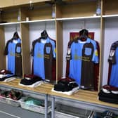 A bod to the past... the special 125th birthday kit all laid out in the Sixfields dressing room ahead of Saturday's clash with Tranmere Rovers (Picture: Pete Norton)