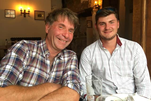 Andy with his son Len.
