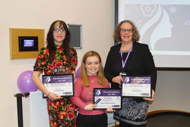 Left to right: Jo Burns-Russell, Maisie Summers-Newton and Angie Kennedy.