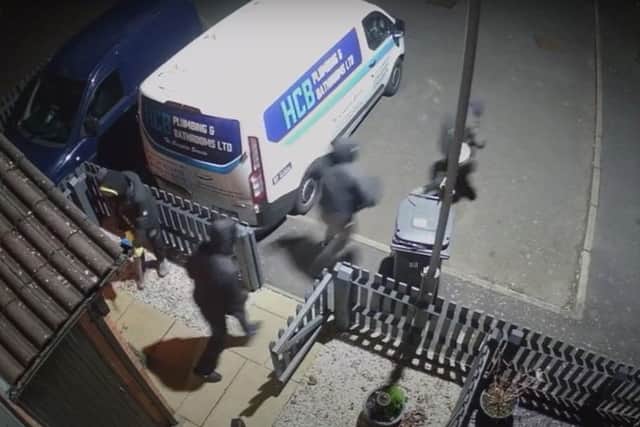 The gang, that attacked a front door in Wellingborough, ran off after being disturbed
Northants Police