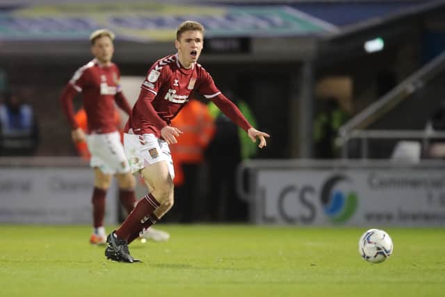 Max Dyche in action for the Cobblers during the Sky Bet League Two match between Northampton Town and Leyton Orient at Sixfields in November. (Photo by Pete Norton/Getty Images)