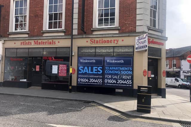 The signs have been put up at the former Coleman's Stationery shop