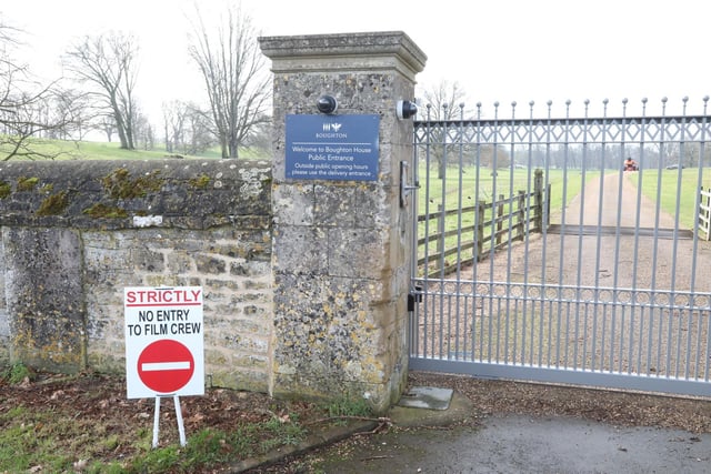 Film crews have had to use special entrances to Boughton House Estate