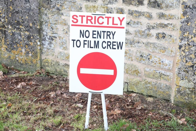 Film crews have to follow a one-way system to access the Napoleon film set at Boughton House