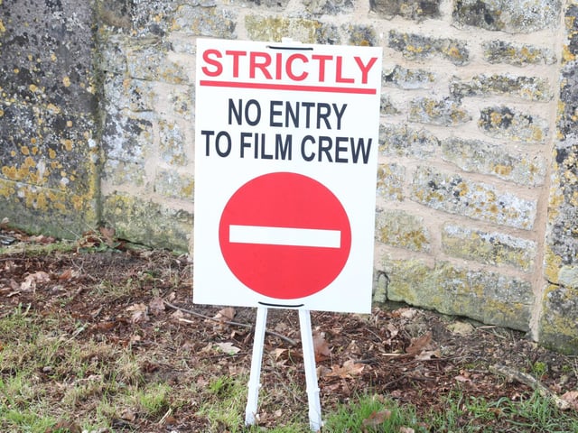 Film crews have to follow a one-way system to access the Napoleon film set at Boughton House