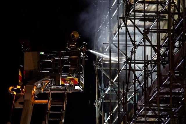 IN PICTURES: Firefighters tackle blaze at derelict Debenhams store in ...
