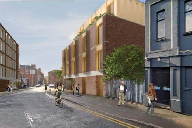 An artist's impression of what the College Street flats would look like