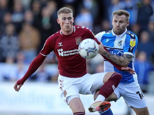 Was the most likely attacking spark in the Cobblers ranks. Did his best to try and create openings, but it was a struggle. He did rattle the cross bar with a swerving effort from 20 yards... 6 CHRON STAR MAN
