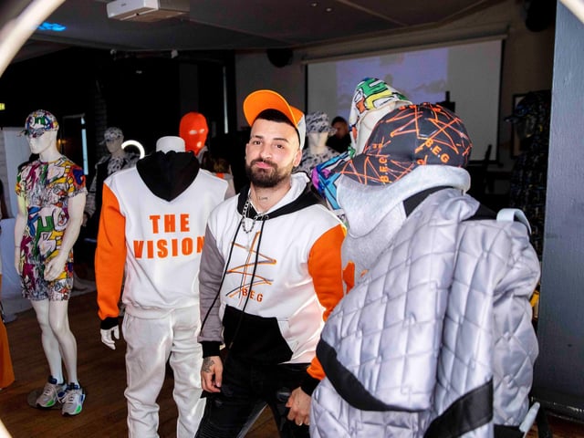 The official launch of Brinton Edward's 'bold' and 'daring' menswear collection under his new brand name, B.E.G at The Charles Bradlaugh public house in Northampton on Sunday, March 21. Photo by Kirsty Edmonds.