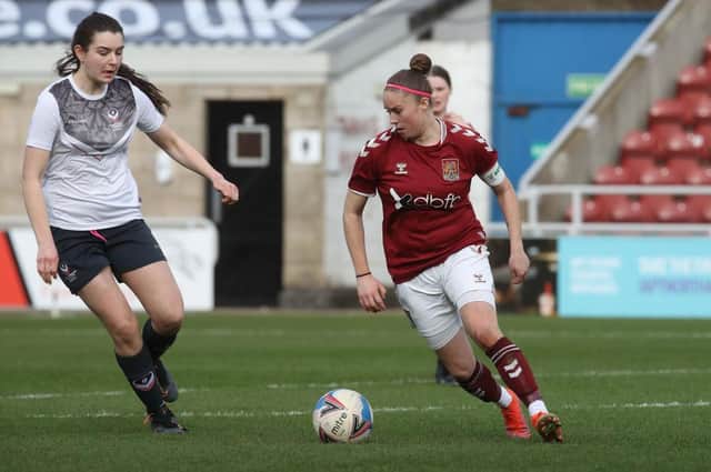 Leah Cudone scored a hat-trick for the Cobblers Women against Loughborough Students (Picture: Pete Norton)