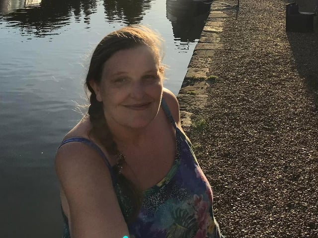 Artist Heather Hindle outside her gallery.