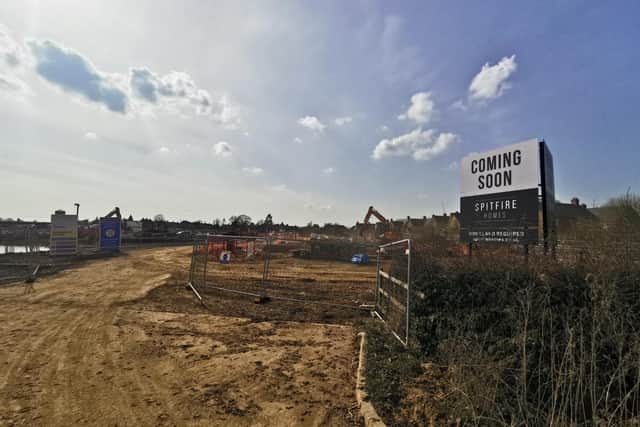 New homes are being built in Rothersthorpe Road, Kislingbury