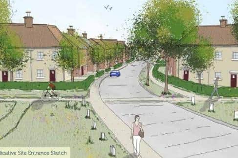 An artist's impression of what the houses could look like