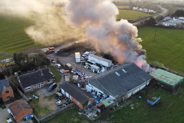 The fire at Humphreys Lodge, Desborough 
Photo by Andy Carpenter