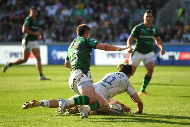 Tom Collins scored twice against London Irish