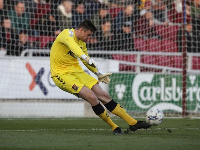 His fine stop from Bogle with barely 90 seconds on the clock proved a critical moment in the game. Hoskins scored four minutes later and Cobblers didn't look back from there. Good finger-tip save from Molyneux in first-half stoppage-time but otherwise Pools failed to make the most of some good positions... 7.5