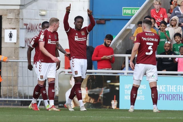 Doubled Town's lead with his first touch, a case of right place, right time. it will be a huge weight off his shoulders. Gave Cobblers a focal point during his 30 minutes on the pitch, linking with those around him and running at defenders... 7