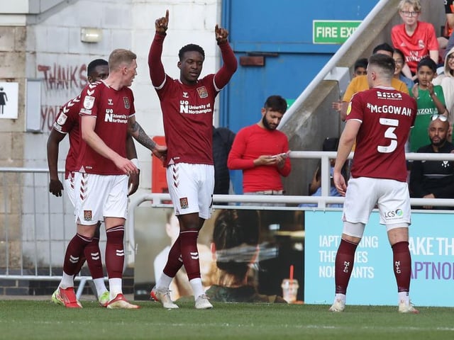 Doubled Town's lead with his first touch, a case of right place, right time. it will be a huge weight off his shoulders. Gave Cobblers a focal point during his 30 minutes on the pitch, linking with those around him and running at defenders... 7