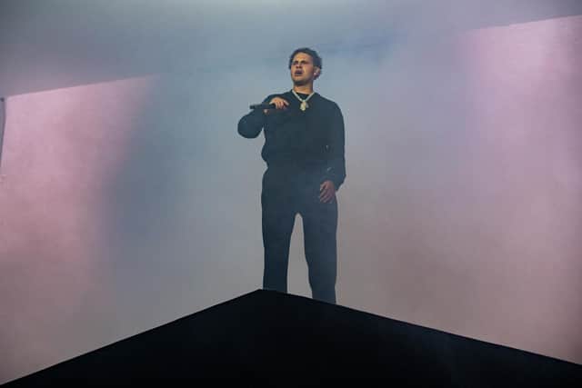 slowthai onstage at the O2 Academy Brixton in London. Photo by David Jackson.