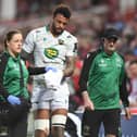 Courtney Lawes was forced off after just 15 minutes due to injury