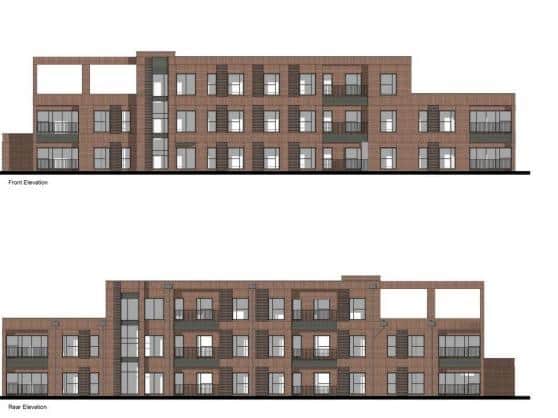 The planned exterior of the three-storey block of flats. Photo: Baily Garner.