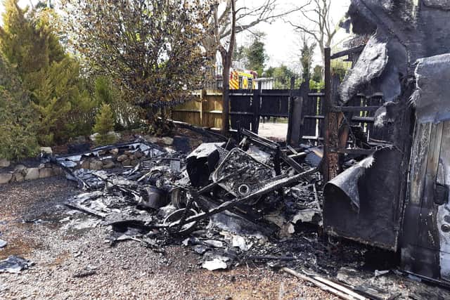 The aftermath of the blaze