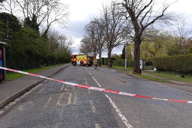 Firefighters at the scene