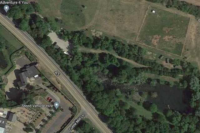 'Adventure 4 You' outdoor activity centre would be at a fishery on the A5 Watling Street near Paulerspury. Photo: Google
