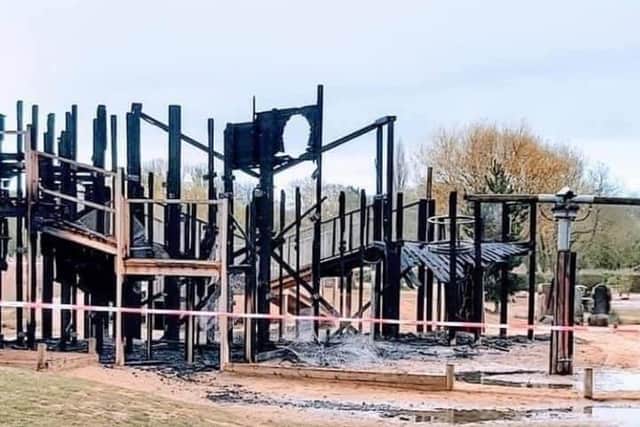 The devastation caused by the blaze. Image: Raunds Fire Station,