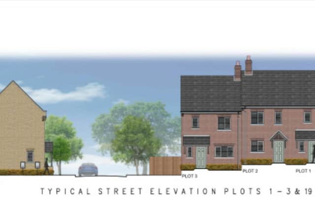 An artist's impression of what the houses could look like