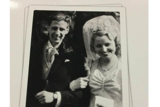 Eric and Dorothy on their wedding day in April 1945.