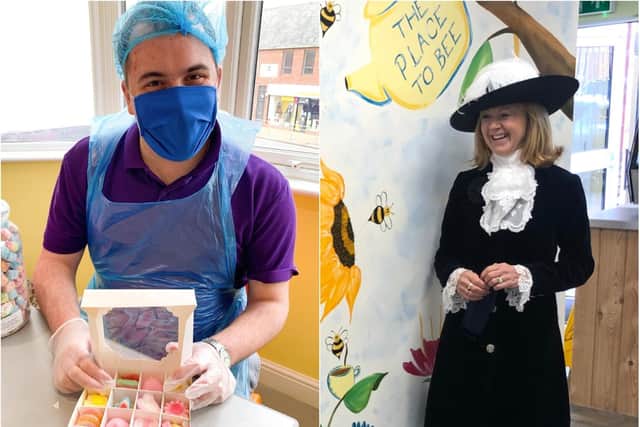 The High Sheriff of Northamptonshire, Amanda Lowther, opened the new cafe in Kingsthorpe