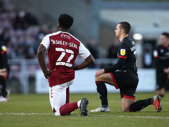 Cobblers have regularly taken the knee before games this season.