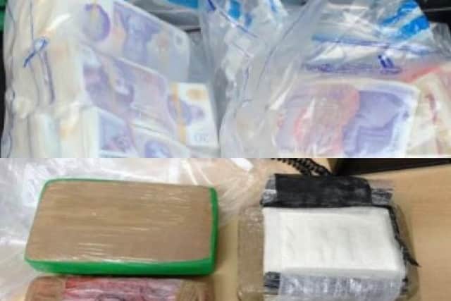 Some of the items found by police during raids on the suspects' homes. Image: Northants Police