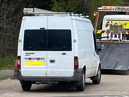 Police seized this van following Friday's theft in Moulton