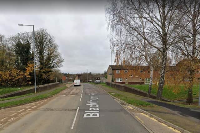 The attack took place in the underpass at the junction of Blackthorn Road and Vicarage Farm Drive.