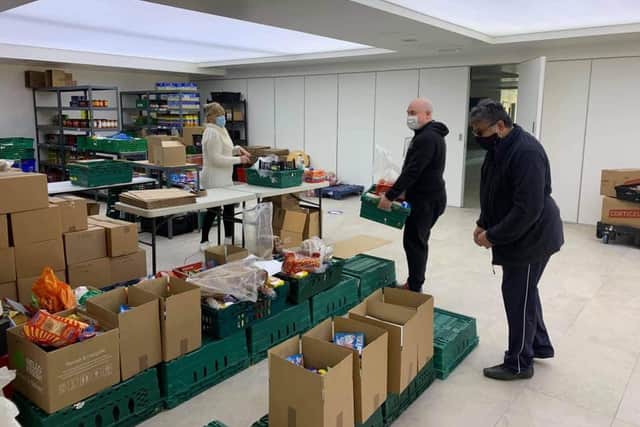 Sikh Community Centre and Youth Club (SCCYC) Northampton volunteers at a recent food bank
