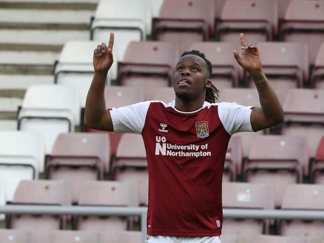 Peter Kioso scored twice in the first half as the Cobblers beat Ipswich Town (Picture: Pete Norton)