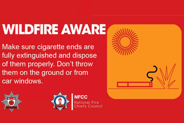 Northamptonshire firefighters are warning litter increases the risk of wildfires in open spaces
