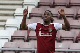 Peter Kioso now has three goals for the Cobblers.