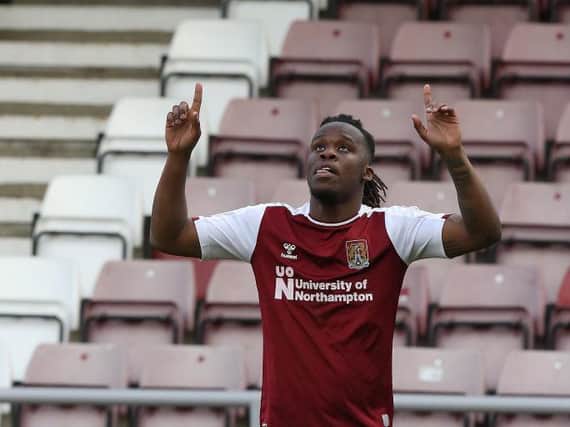 Peter Kioso now has three goals for the Cobblers.
