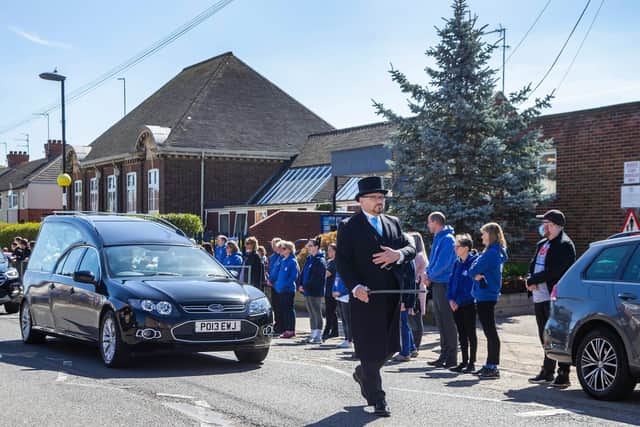 Sam's funeral procession in Far Cotton.