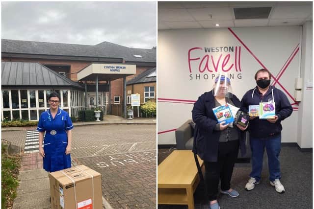 Other Weston Favell Shopping Centre donations include a fridge for Cynthia Spencer Hospice and £200 worth of sensory items, baby essentials and craft activities to include in wellness packs delivered by Peak Empower