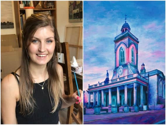 Sophie Slade has found success with her colourful paintings of Northampton town centre landmarks, such as All Saints Church